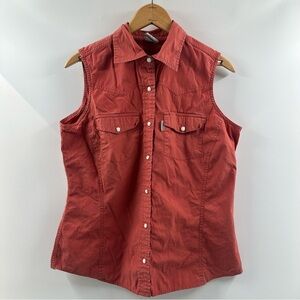 Carhartt Women's Sleeveless Snap Button-Down Shirt